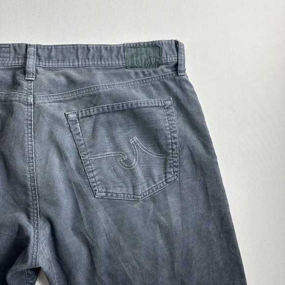 Adriano Goldschmied Gray Corduroy Geffen Slouchy Slim Fit Pants Mens Size 38x31 - Picture 6 of 11
